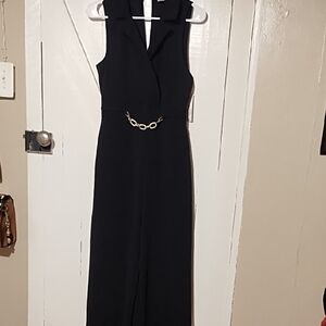 NOBO NWT Elegant Black Sleeveless Jumpsuit Size Med.(7-9) Wide Legs.